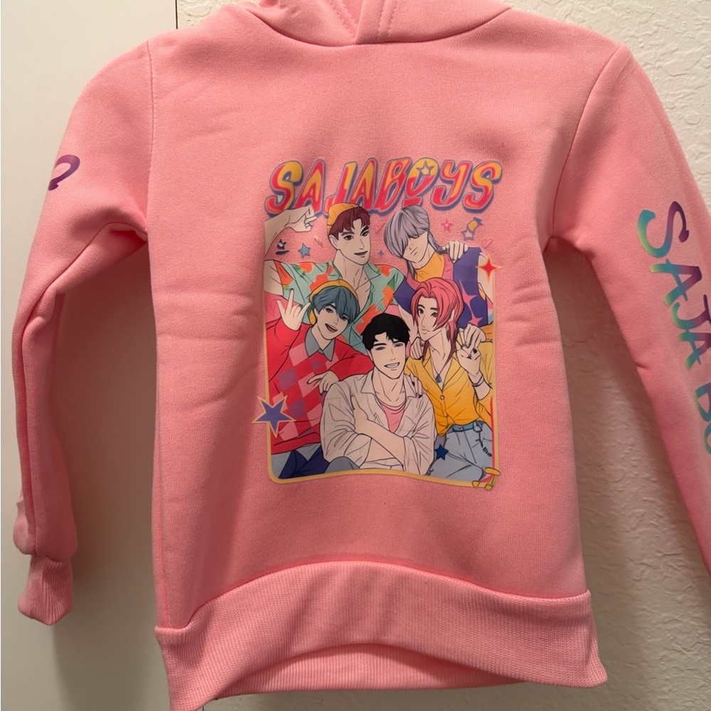 Pink Graphic Kids Hoodie